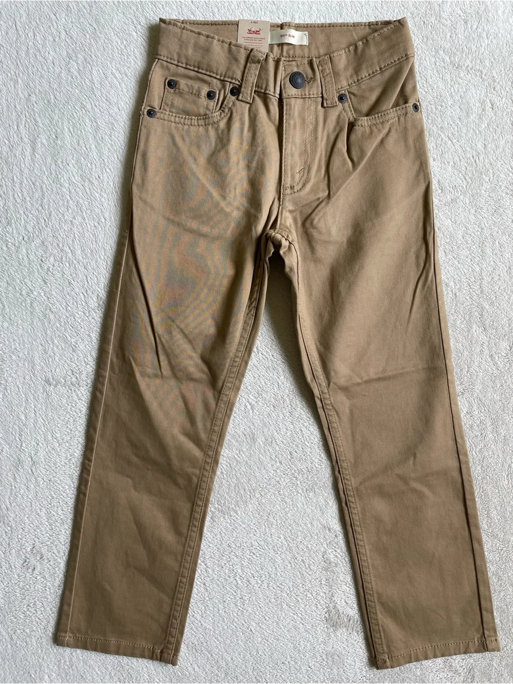 Levi's Boys 511 Slim Fit Khaki Pants - Size 6 Regular (New with Tags)